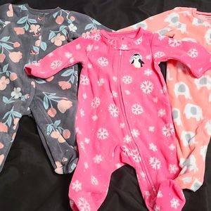 Baby Girl Warm Sleepers Bundle